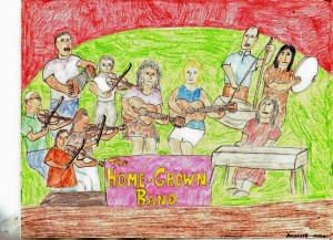 Drawing by Raoul of Still, The Homegrown Band
